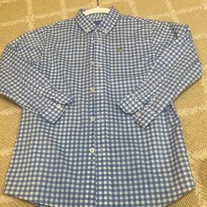 Boys Jay Bailey blue and white gingham button-down shirt size 6.